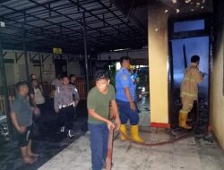 Unit Sat Intelkam Polresta Deli Serdang Terbakar