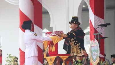 Upacara HUT ke 79  RI Sumut, Pj Gubernur Agus Fatoni Ajak Masyarakat Berpartisipasi dalam Gerakan Serentak Membangun