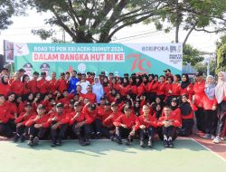 Semarak Sambut HUT ke-79 RI, Pemko Binjai Gelar Senam Bersama dan Turnamen Bola Voli