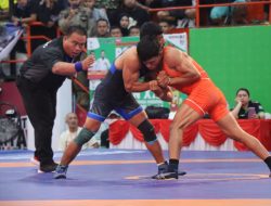 Hari Ketiga Pertandingan Cabor Gulat PON XXI Aceh – Sumut di GOR Binjai