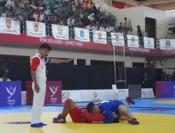 Hari Ketiga Cabor Sambo PON XXI: Jawa Barat Dulang 3 Emas,1 Perak, Atlet Langkat Mursyid Reda Raih Medali Perunggu