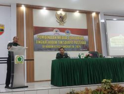 Tim Sdirpit Pusterad Gelar Pembinaan Media Teritorial di Kodim 0203 Lkt