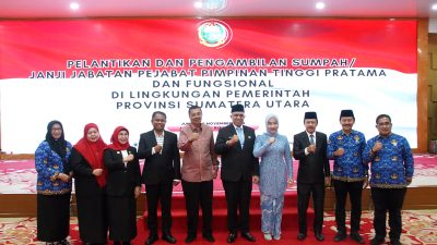 Sekdaprov Sumut Lantik Faisal Hasrimi sebagai Kadis Kesehatan