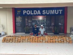 Polda Sumut Amankan Dua Pelaku Penyeludupan Ganja seberat 272 Kg asal Aceh