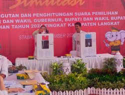KPU Langkat Simulasi Pemungutan dan Penghitungan Suara Pemilihan 2024