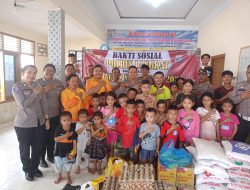 Sambut Natal 2024, Polres Langkat Baksos Kunjungi Panti Asuhan