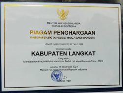 Pemkab Langkat Raih Piagam Penghargaan Kabupaten Peduli HAM Nasional 2024: Bukti Nyata Komitmen dan Kolaborasi