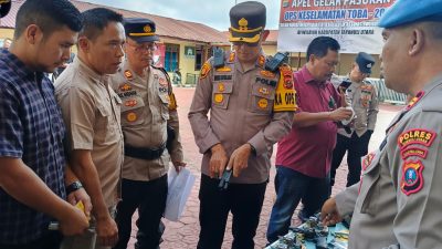 Polres Taput Pengecekan Berkala Penggunaan Senpi Dinas