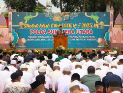 Polda Sumut Gelar Sholat Idul Fitri 1446 H, Pererat Silaturahmi dan Kebersamaan