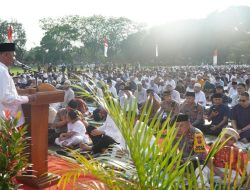 Bupati Langkat Syah Afandin Sholat Idul Fitri di Stabat, Lestarikan Kebiasaan Baik yang Dijalankan di Bulan Ramadan