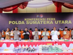 Polda Sumut Bersama Polres Asahan, Tanjungbalai dan Batubara Sita 160 Kg Sabu dan 45.881 Butir Ekstasi