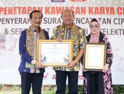 Bupati Langkat Terima Sertifikat KIK, Kukuhkan Kampung Batik Brandan sebagai Kawasan Karya Cipta