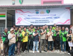 277 Pengemudi Ojek Online Periksa Kesehatan Gratis di RS Bhayangkara TK II Medan