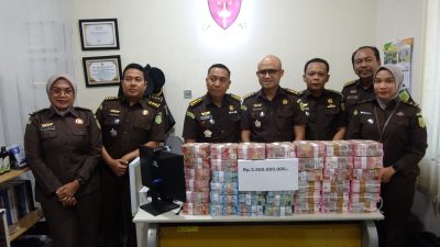 Kejatisu Terima Pengembalian Kerugian Negara Rp3,5 M dari Kasus Korupsi Pemotongan ADD Kota Padangsidimpuan