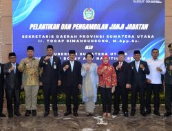 Gubernur Sumut Lantik Togap Simangunsong Jadi Sekdaprov: Jalankan Visi Misi Pemprov