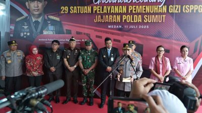 Gubernur Sumut Bobby Dampingi Kapolri Peletakan Batu Pertama 29 Dapur SPPG Program MBG