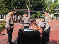 Kapolres Langkat Pimpin Sertijab Kapolsek dan Kasi Humas
