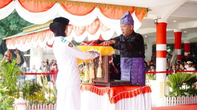 Jadi Inspektur Upacara HUT ke 80 RI, Bupati Langkat Syah Afandin Ajak Masyarakat Jaga Persatuan