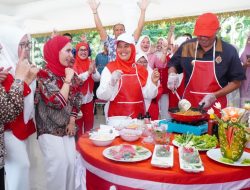 Semarakkan HUT ke – 80 RI, Bupati Langkat Ikut Lomba Masak Nasi Goreng Forkopimda Plus