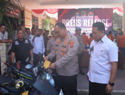 Selama Operasi “Kancil Toba 2025, Polres Langkat Ungkap 8 Kasus Curanmor dan Penadahan