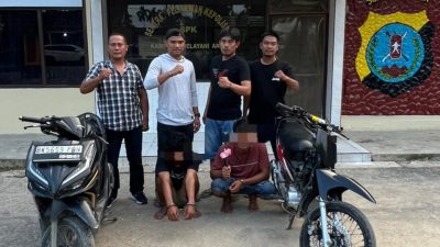 Dua Pencuri Sepeda Motor di Padang Tualang Ditangkap