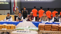 Polda Sumut Gagalkan Peredaran 72 Kg Sabu dan 151 Kg Ganja