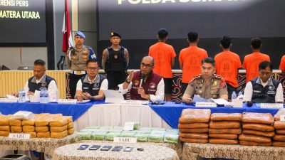 Polda Sumut Gagalkan Peredaran 72 Kg Sabu dan 151 Kg Ganja