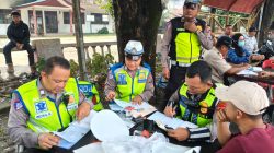 Satlantas Polres Langkat Gelar Razia Opsen PKB dan BBNKB di Stabat, 20 Pengendara Ditindak