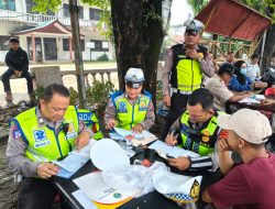 Satlantas Polres Langkat Gelar Razia Opsen PKB dan BBNKB di Stabat, 20 Pengendara Ditindak