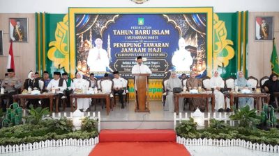Bupati Langkat Pimpin Peringatan 1 Muharram 1448 H dan Tepung Tawar 398 Jamaah Haji 2026 Kembali ke Tanah Air