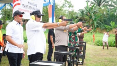 Bupati Langkat Ikuti “Menembak Gembira” HUT ke -80 Bhayangkara, Perkuat Sinergitas Forkopimda