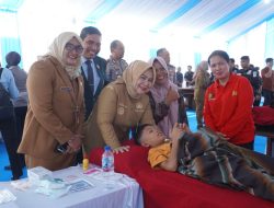 Target Layani 3.000 Warga Langkat, Wabup Tiorita Apresiasi Bhakti Kesehatan HUT ke 80 Bhayangkara di GOR Stabat