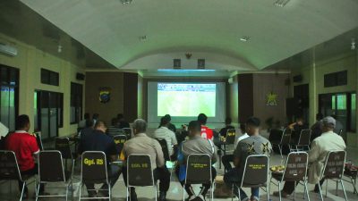 SPN Hinai Polda Sumut Nobar Timnas vs Kamboja, Tanamkan Semangat Kebangsaan ke Siswa