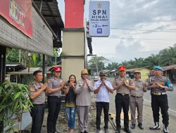 KA SPN Hinai Apresiasi Kepedulian BRI Stabat Pasang Pylon Penunjuk Arah SPN