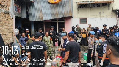 Polda Sumut Gerebek Sarang Narkoba di Medan Maimun, 15 Orang Diamankan